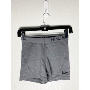 Women’s Nike Pro Dri-Fit Training Shorts Grey Black Running Workout Gym Pilates